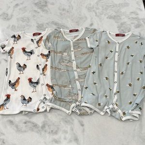 Milkbarn Milk Barn onesies. Size 6-12 mo. Super soft great condition